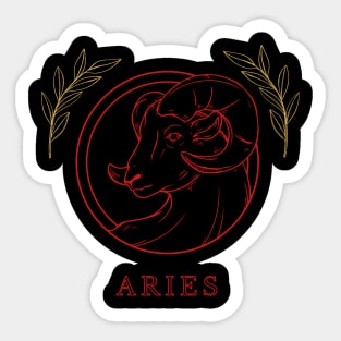 Aries Zodiac Sign Sticker